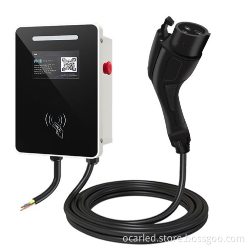 11.5KW 240V Type 1 RFID EV Charger - New Home Wall-Mounted Networked Charging Station